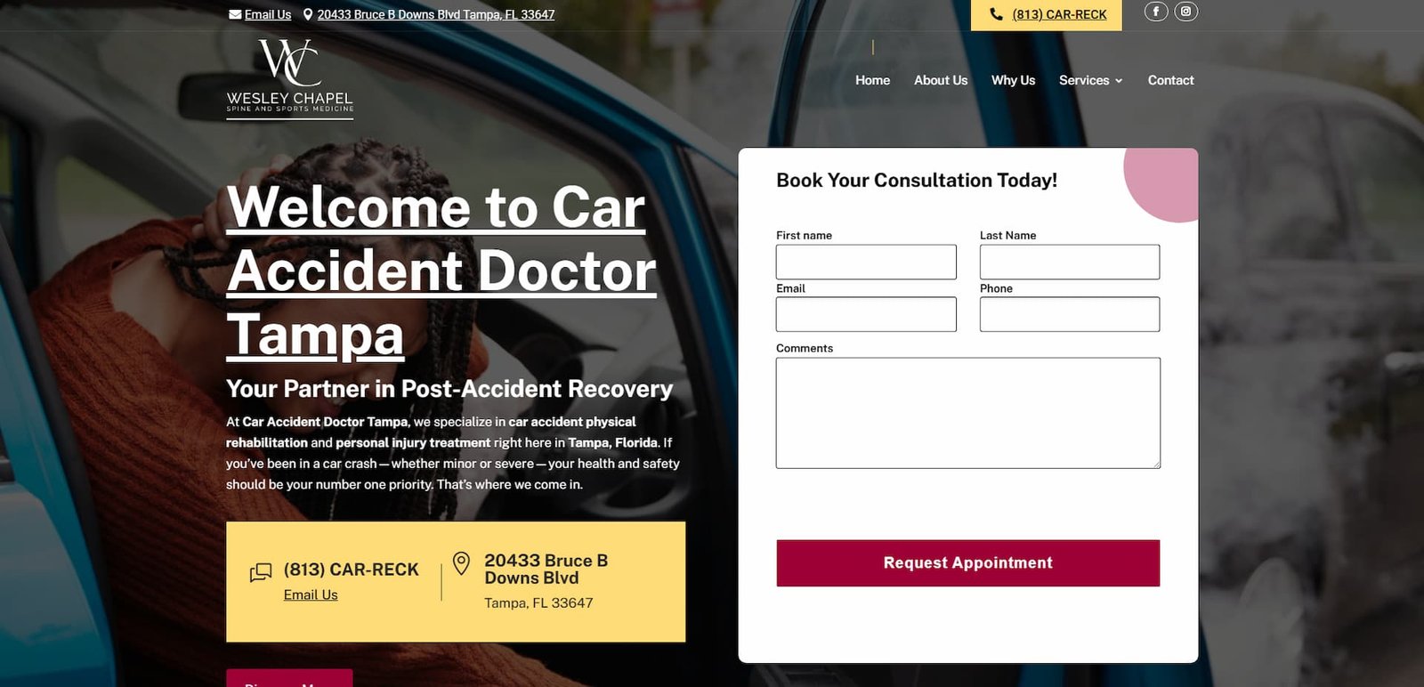 Car Accident Doctor Tampa website