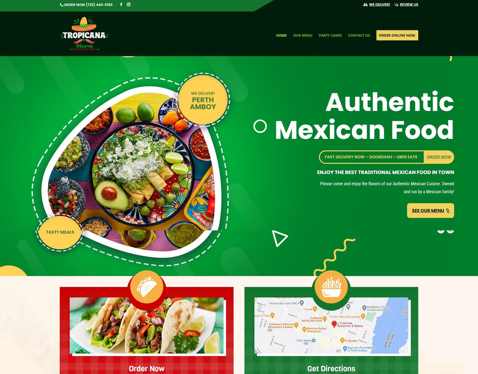 Tropicana Mexican Restaurant website