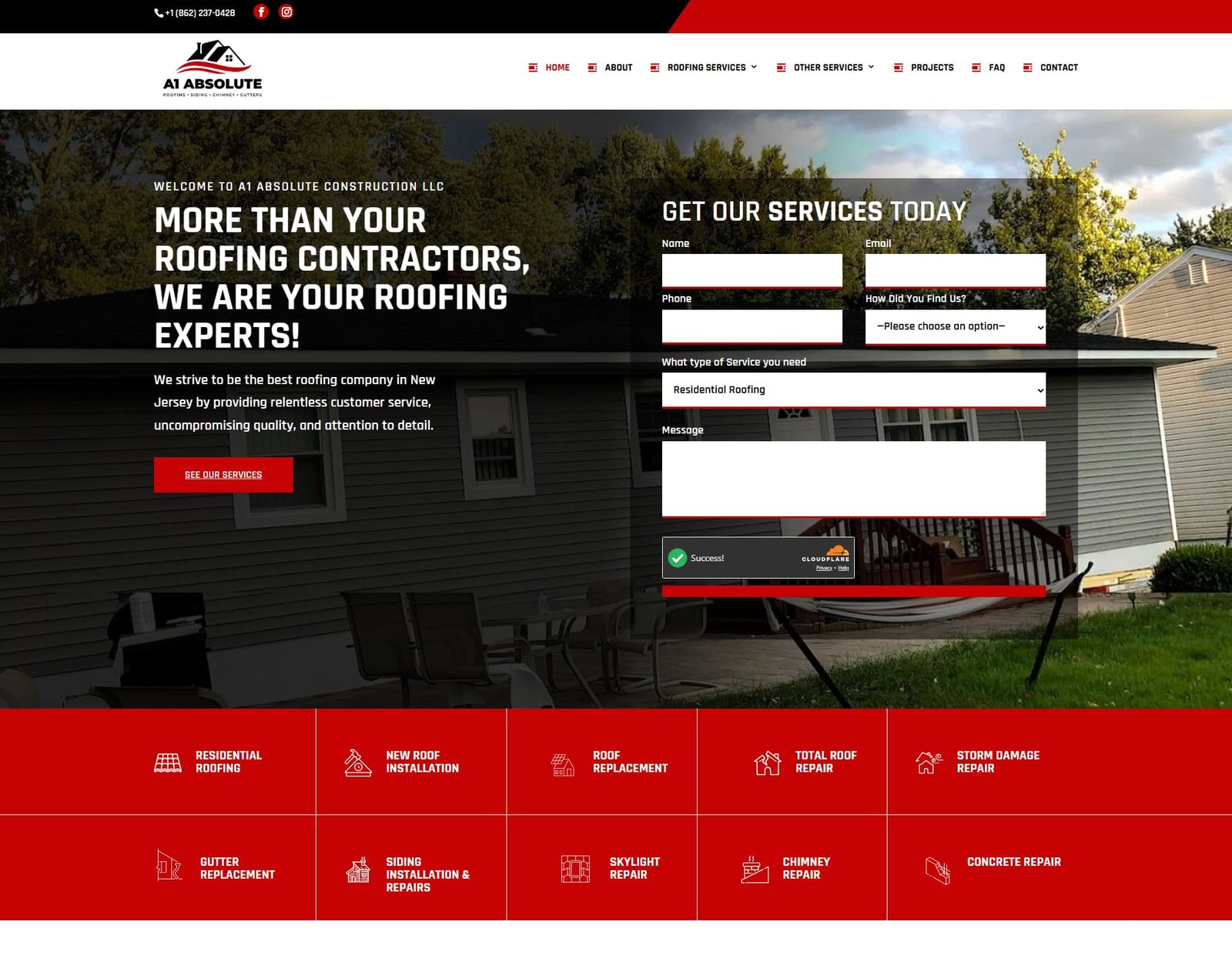 A1 Absolute Construction website