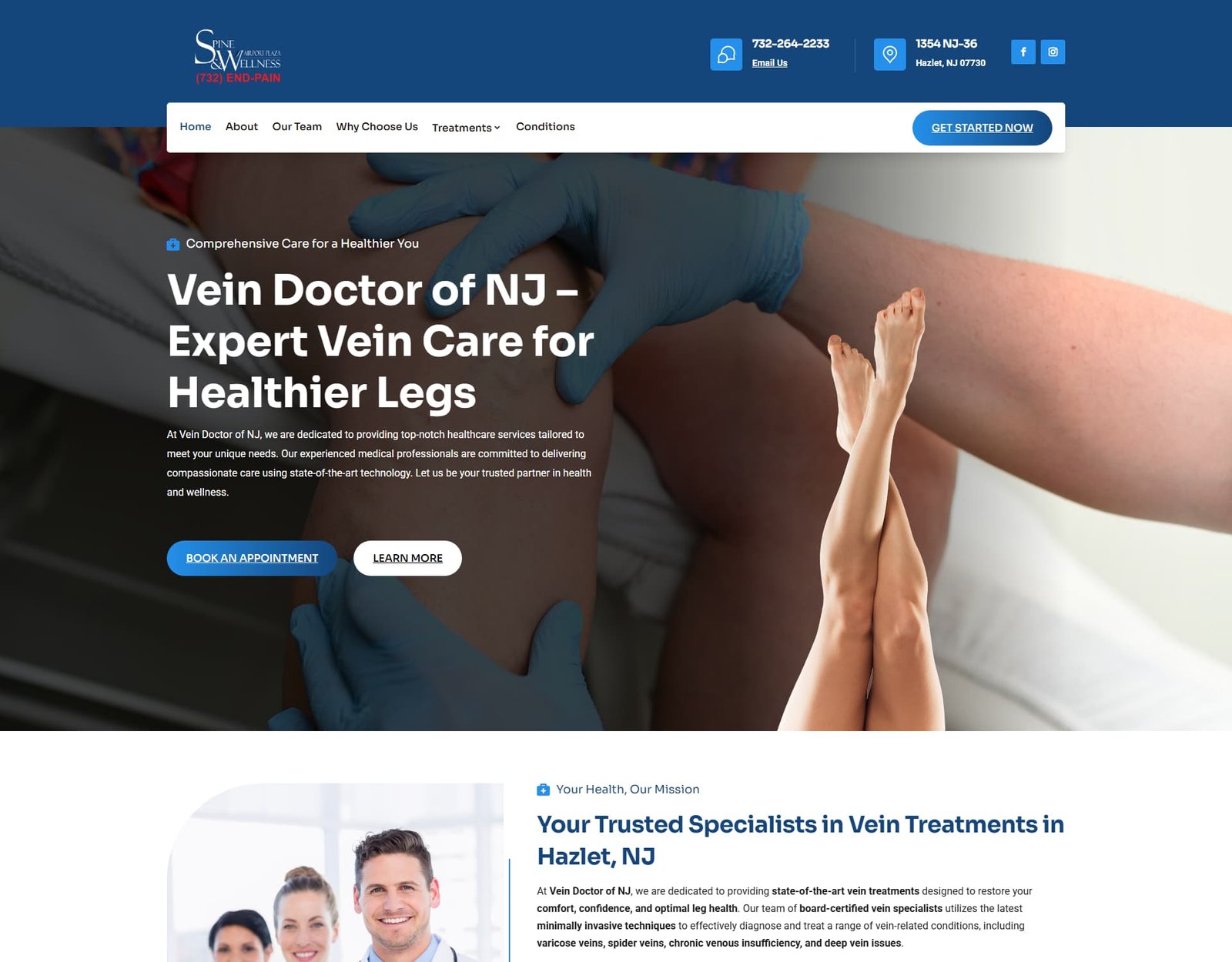Vein Doctor NJ website